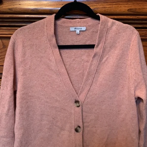 Madewell Donegal Maysfield Cardigan Sweater Peach - Picture 3 of 6